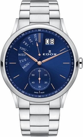 Edox 34500 3M BUIR Les Vauberts Mens Quartz Watch Edox 34500 3M BUIR Les Vauberts Mens Quartz Watch