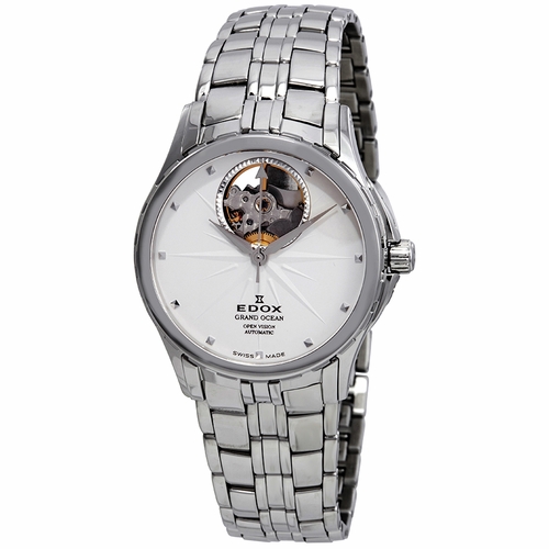 Edox 85013 3 AIN Grand Ocean Open Heart Ladies Automatic Watch