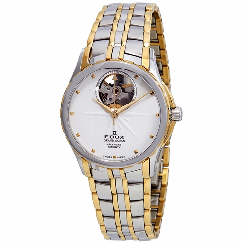 Edox 85013 357J AID Grand Ocean Open Heart Ladies Automatic Watch