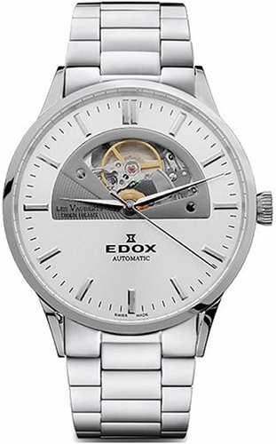 Edox 85014 3M AIN Les Vauberts Open Heart Mens Automatic Watch