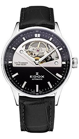 Edox 85019 3N NIN Les Vauberts Open Heart Mens Automatic Watch