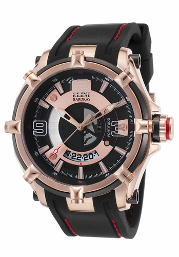 Elini Barokas ELINI-20000-RG-01-BB Fortitudo Duo Mens Quartz Watch