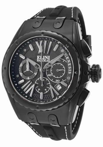 Elini Barokas ELINI-20008-BLK Genesis Mens Chronograph Quartz Watch