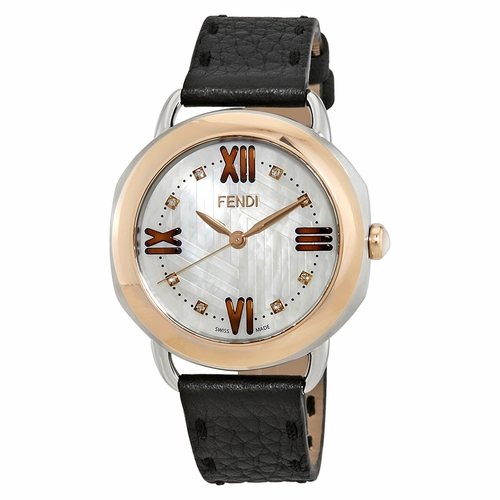 Fendi F8022345H0D1-BK Selleria Ladies Quartz Watch