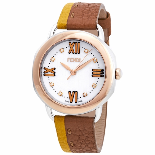 Fendi F8022345H0D1-BRYL Selleria Ladies Quartz Watch