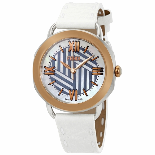 Fendi F8112365H0-WH Selleria Ladies Quartz Watch