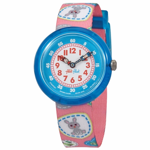 Flik Flak FBNP091 Camping Badge Pink Girls Quartz Watch