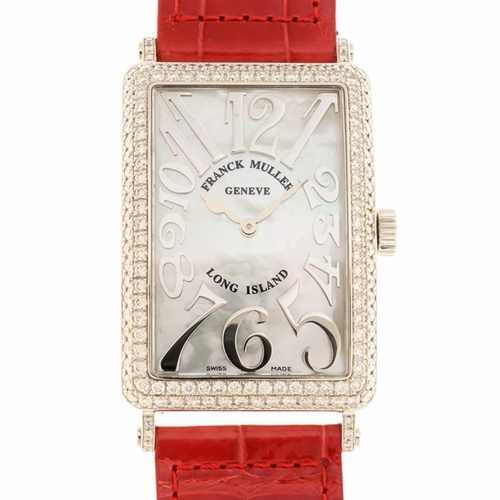 Franck Muller 1002QZRELMOPD(OG) -RD STRAP Long Island Ladies Quartz Watch