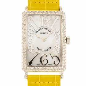 Franck Muller 1002QZRELMOPD(OG)-YELSTRAP Long Island Ladies Quartz Watch