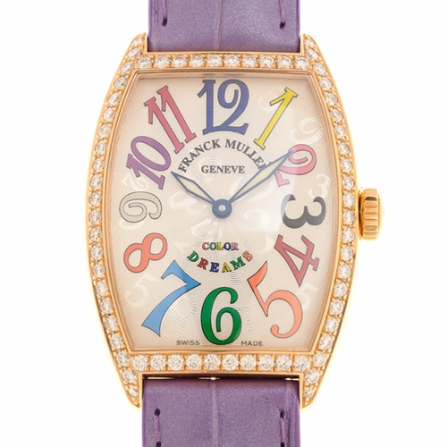 Franck Muller 2852QZCOLDRMD1R(5N)-PURSTRAP Cintree Curvex Ladies Quartz Watch