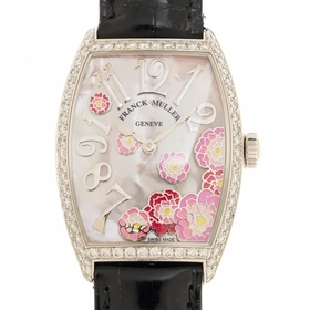 Franck Muller 2852QZRELMOPRSD1R(AC)-BKSTRAP Cintree Curvex Ladies Quartz Watch