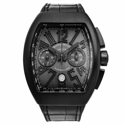 Franck Muller 45CCBLKBLKBLK Vanguard Mens Chronograph Automatic Watch