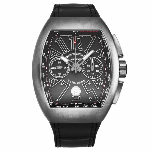 Franck Muller 45CCBLKBLKGRY-3 Vanguard Mens Chronograph Automatic Watch