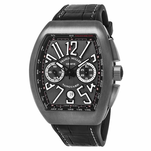 Franck Muller 45CCBLKBLKGRY Vanguard Mens Chronograph Automatic Watch
