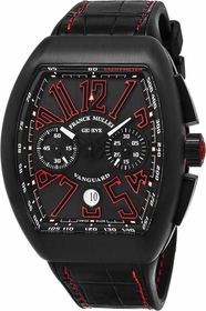 Franck Muller 45CCBLKBLKRED Vanguard Mens Chronograph Automatic Watch