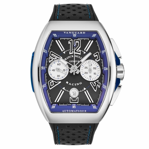 Franck Muller 45CCBLKBLU Vanguard Racing Mens Chronograph Automatic Watch