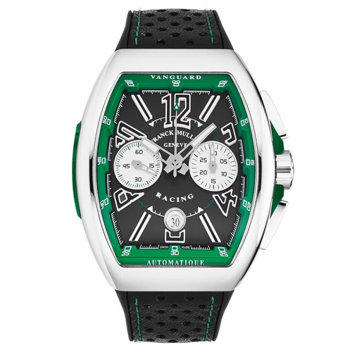 Franck Muller 45CCBLKGRN Vanguard Racing Mens Chronograph Automatic Watch