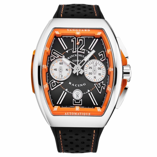 Franck Muller 45CCBLKORG VanguardRcin Mens Chronograph Automatic Watch