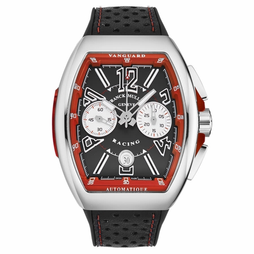Franck Muller 45CCBLKRED Vanguard Racing Mens Chronograph Automatic Watch