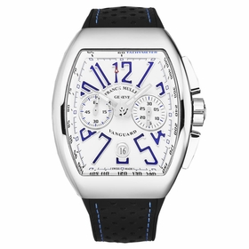 Franck Muller 45CCWHTBLU-1 Vanguard Mens Chronograph Automatic Watch