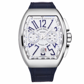 Franck Muller 45CCWHTBLU Vanguard Mens Chronograph Automatic Watch