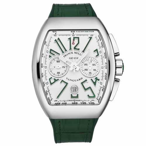 Franck Muller 45CCWHTGRN Vanguard Mens Chronograph Automatic Watch