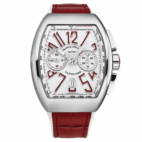 Franck Muller 45CCWHTRED-1 Vanguard Mens Chronograph Automatic Watch