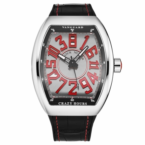 Franck Muller 45CHACERSILRED Vanguard Crazy Hours Mens Automatic Watch