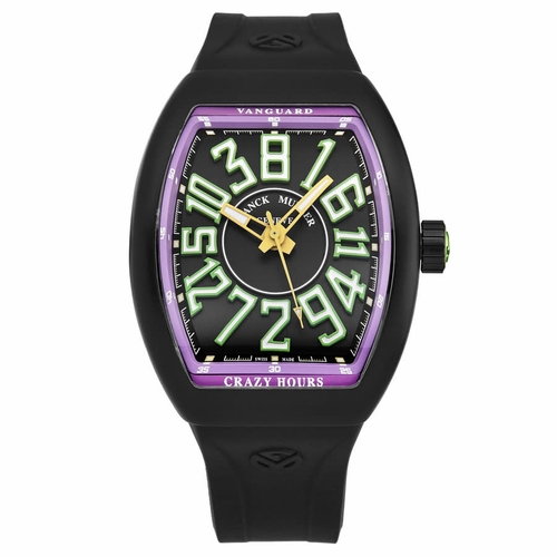 Franck Muller 45CHTTBLKGRNPRL Vanguard Crazy Hours Mens Automatic Watch