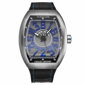 Franck Muller 45CHTTBRBLSIL Vanguard Crazy Hours Mens Automatic Watch