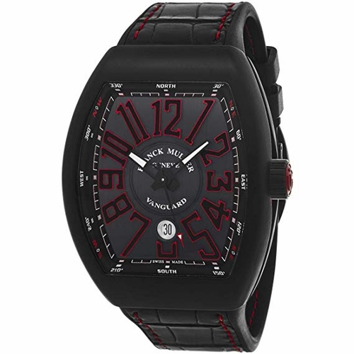 Franck Muller 45SCBLKBLKRED Vanguard Mens Automatic Watch