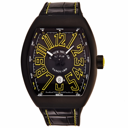 Franck Muller 45SCBLKBLKYEL Vanguard Mens Automatic Watch