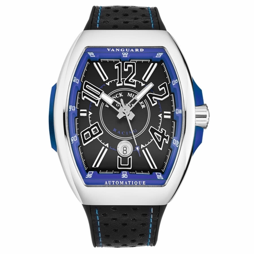 Franck Muller 45SCRACINGBLKBU Vanguard Racing Mens Automatic Watch