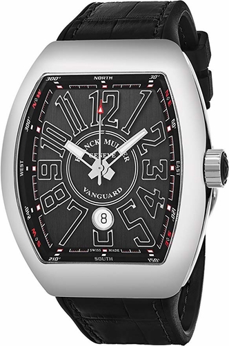 Franck Muller 45SCSTLBLKSILSH Vanguard Mens Automatic Watch