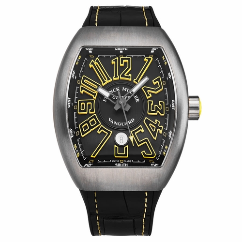 Franck Muller 45SCSTLBLKYEL Vanguard Mens Automatic Watch