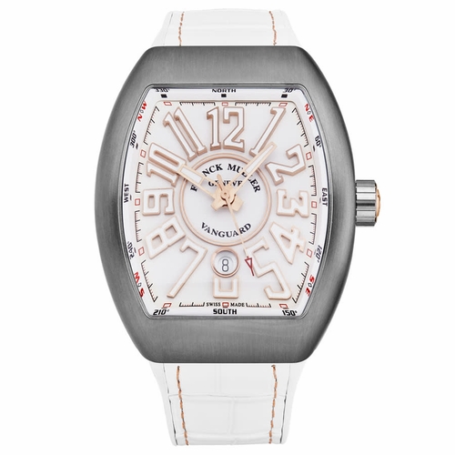 Franck Muller 45SCWHTWHT5NBR Vanguard Mens Automatic Watch