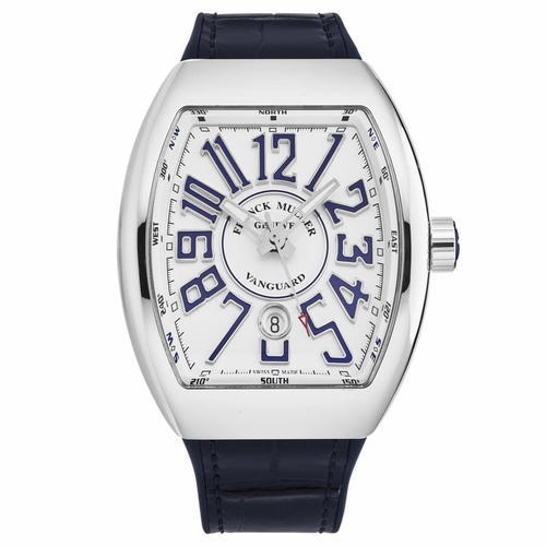 Franck Muller 45SCWHTWHTBLU-1 Vanguard Mens Automatic Watch