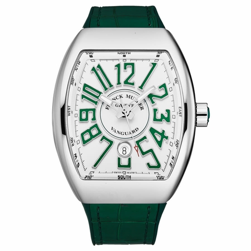 Franck Muller 45SCWHTWHTGRN Vanguard Mens Automatic Watch