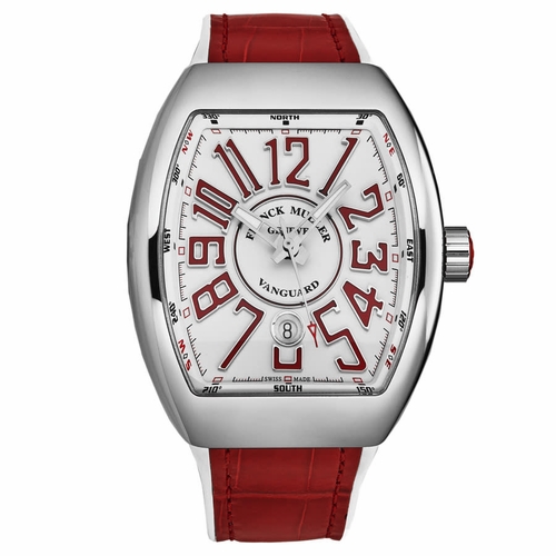 Franck Muller 45SCWHTWHTRED-1 Vanguard Mens Automatic Watch