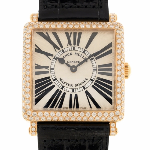 Franck Muller 6002MBQZRD(5N)-BK STRAP Master Square Ladies Quartz Watch