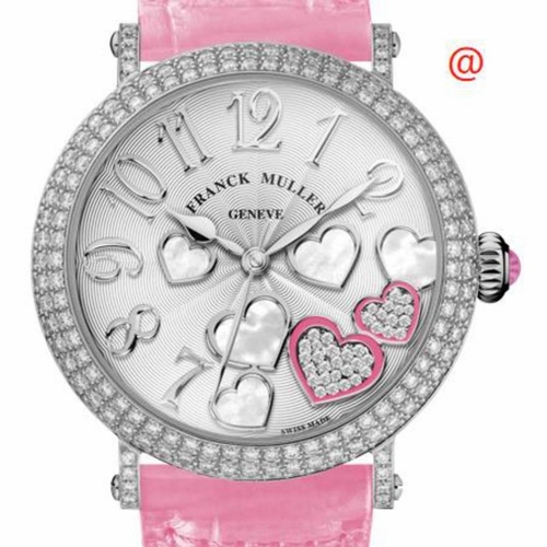 Franck Muller 8035HEARTREL2COCDD(BLCAC)-PKSTRAP Round Heart Ladies Quartz Watch
