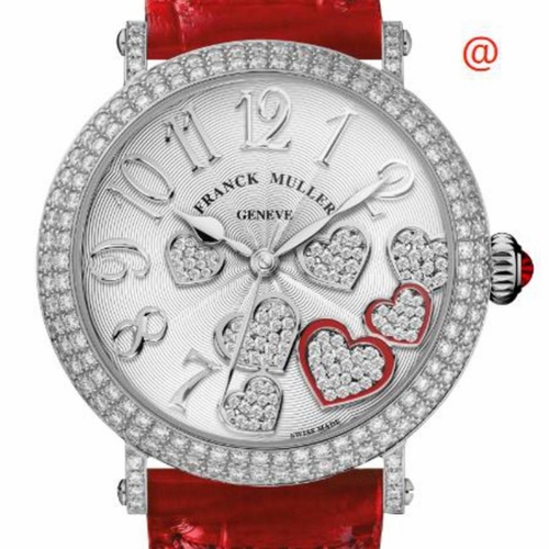 Franck Muller 8035HEARTRELDCOCD(BLCAC)-RDSTRAP Round Heart Ladies Quartz Watch