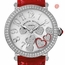 Franck Muller 8035HEARTRELDCOCD(BLCAC)-RDSTRAP Round Heart Ladies Quartz Watch
