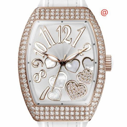 Franck Muller V32HEARTRELD2COCD(5NBC)-WTSTRAP Vanguard Lady Heart Ladies Quartz Watch