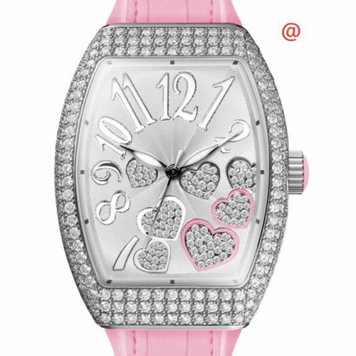 Franck Muller V32HEARTRELDCOCD(ACRS)-PKSTRAP Vanguard Lady Heart Ladies Quartz Watch