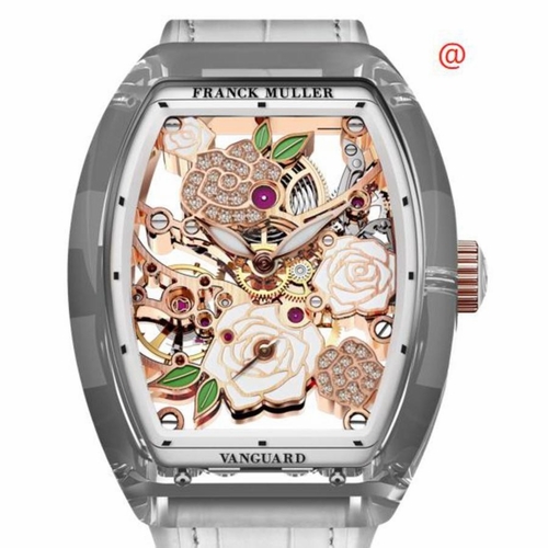 Franck Muller V32S6SQTROSED2ROCD5N2SAPH(BC) Vanguard Rose Skeleton Ladies Hand Wind Watch