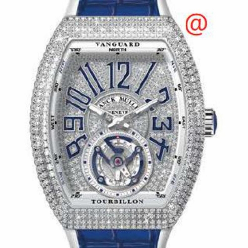 Franck Muller V41TDCDACBU(DIAMBUAC) Vanguard Tourbillon Mens Hand Wind Watch