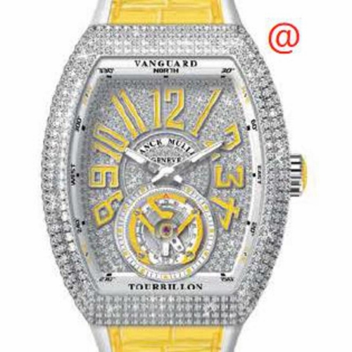 Franck Muller V41TDCDACJA(DIAMJAAC) Vanguard Tourbillon Mens Hand Wind Watch