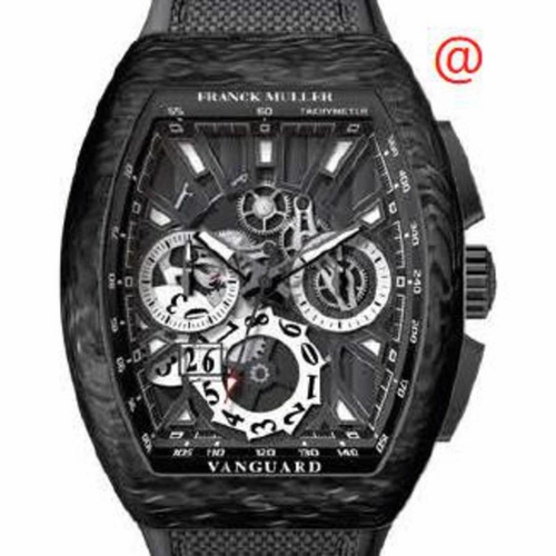 Franck Muller V45CCGDSQTCARBONNR(NRLUMNR) Vanguard Grande Date Mens Chronograph Automatic Watch