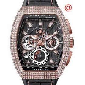 Franck Muller V45CCGDSQTDNBRCD5NNR(NRDIAM5N) Vanguard Grande Date Mens Chronograph Automatic Watch